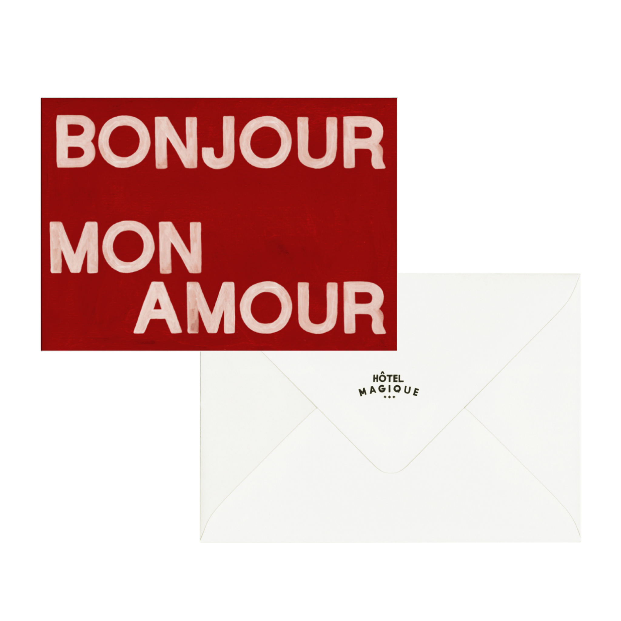 Bonjour, mon amour! Say it in French hello my love! Greeting Card for  Sale by AnnaCopaCabanna